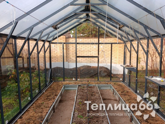Теплица Гарденикс PRO (под стекло), ширина 3 м